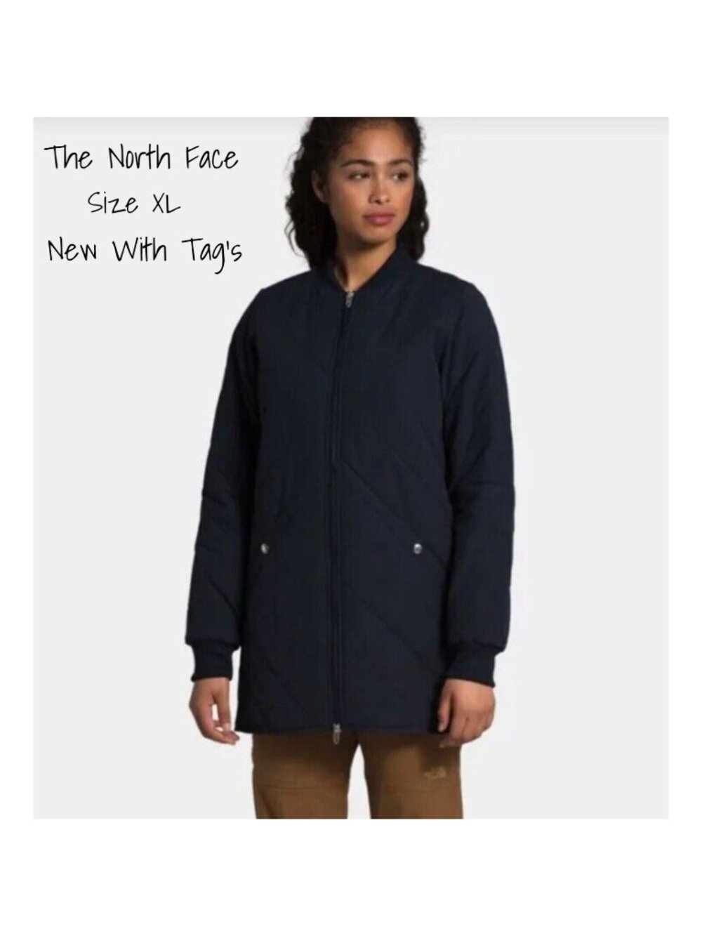 The North Face Women's Navy Parka Jacket Coat - XL, Xtra Large New With Tags